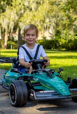 Dynacraft 12V Aston Martin Aramco Formula One Team Race Car for Age 3-8 Years, with Remote Contol