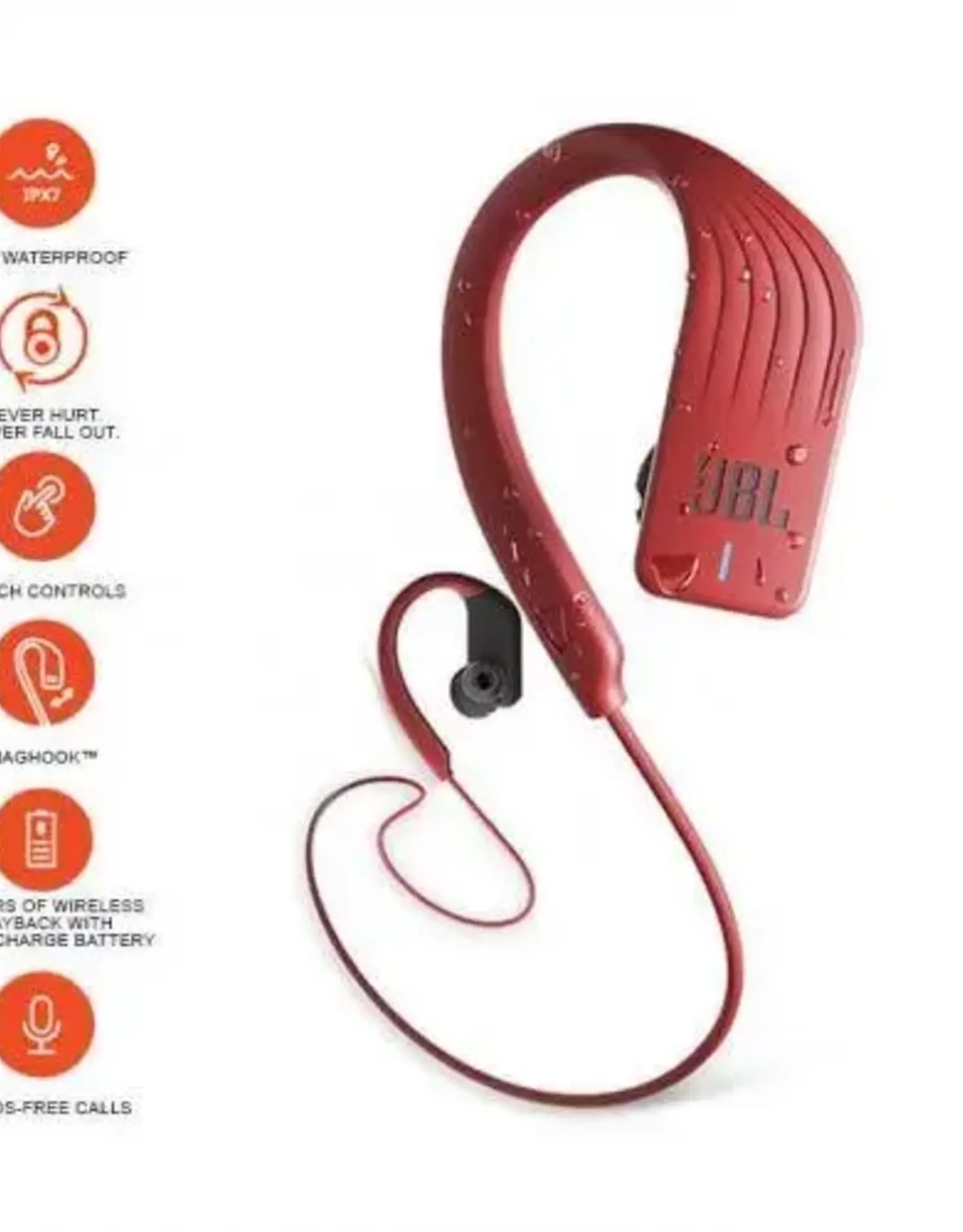 JBL Endurance SPRINT Waterproof Wireless In-Ear Headphones - Red