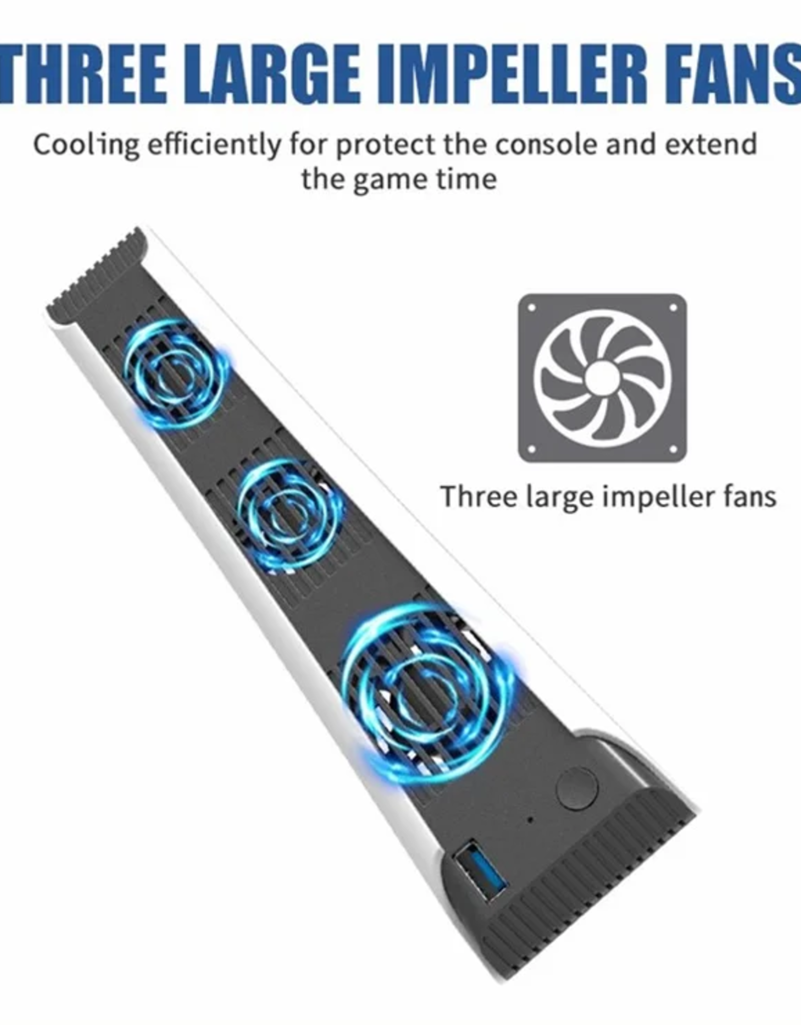 TOPWOLF Sony Playstation 5 Cooling Fan Low Noise Heat Dissipation Fan HS-PS5028