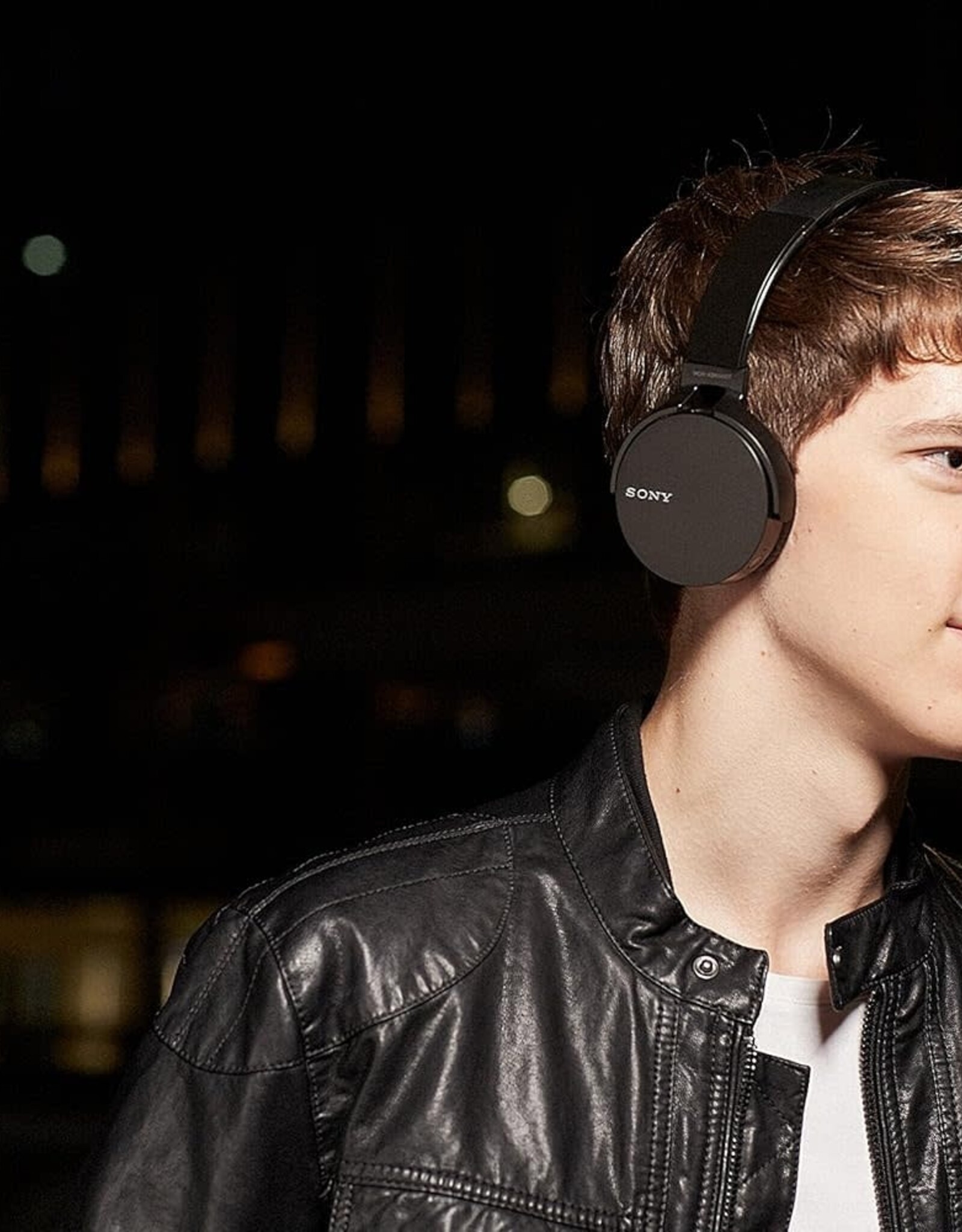 SONY- ON EAR EXTRA BASS HEADPHONES WITH MIC BLACK