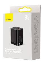 Baseus Super Si Pro Quick Charger C+U 30W US Black