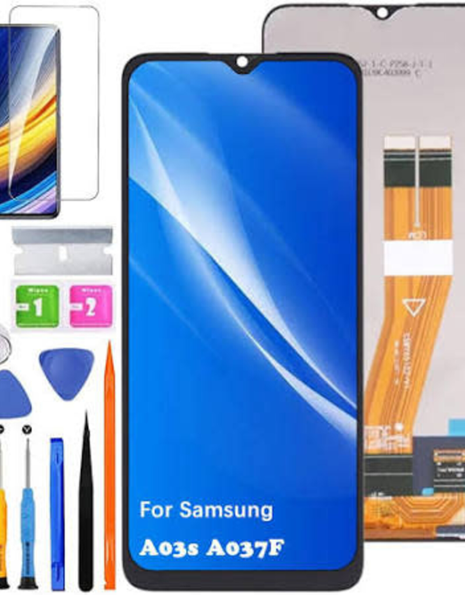 LCD Assembly Compatible For  Samsung Galaxy A03s (A037F / 2021) (Dual Sim) (Micro USB Frame) (Refurbished) (All Colors)(Parts)