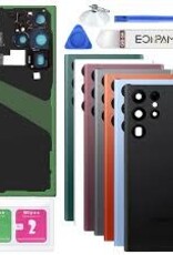 Samsung Galaxy S22 Ultra 5G Back Cover Glass With Camera Lens  (Black)