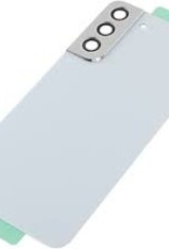 S22 Plus Back Cover Glass With Camera Lens (No Logo) White