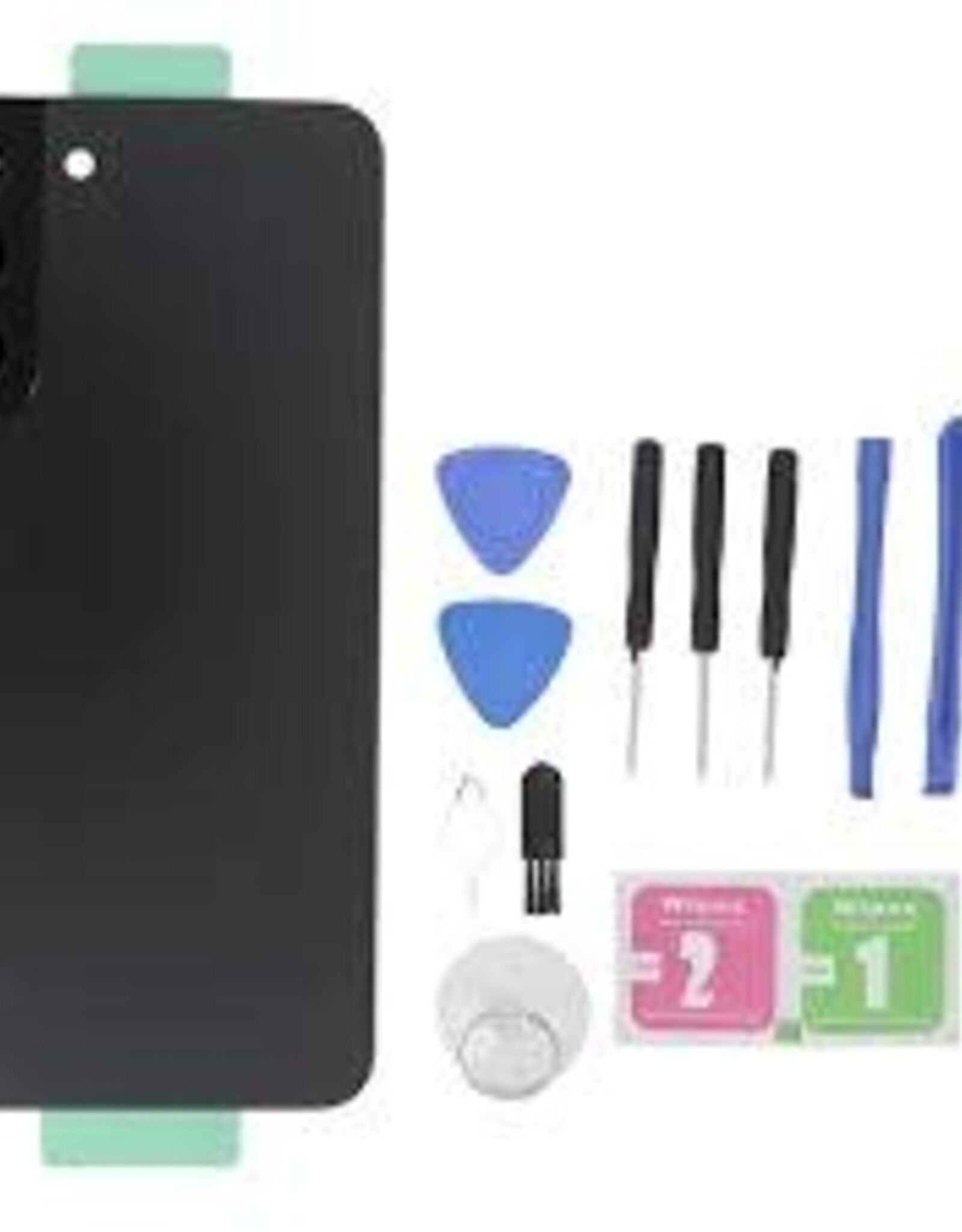 S22 Plus Back Cover Glass With Camera Lens (No Logo) Black