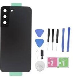S22 Plus Back Cover Glass With Camera Lens (No Logo) Black