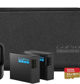 GoPro HERO13 Black Accessory Bundle - Includes The Handler, 2 Enduro Batteries, 2 Curved Adhesive Mounts, 64GB SanDisk MicroSD Card, and Carrying Case