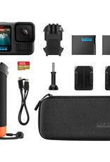 GoPro HERO13 Black Accessory Bundle - Includes The Handler, 2 Enduro Batteries, 2 Curved Adhesive Mounts, 64GB SanDisk MicroSD Card, and Carrying Case