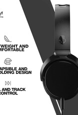Skullcandy Riff On-Ear Wired Headphones, Microphone, Works with Bluetooth Devices and Computers - Black
