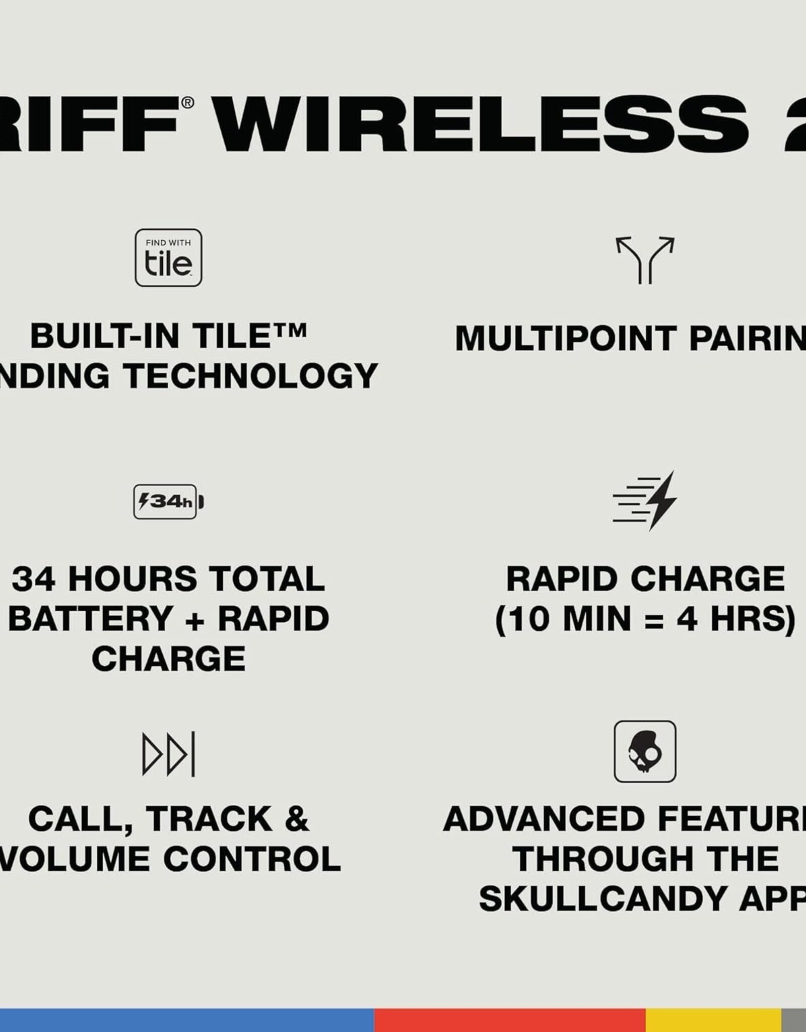 Skullcandy Riff 2 Wireless Headphones NEW FACTORY SEALED