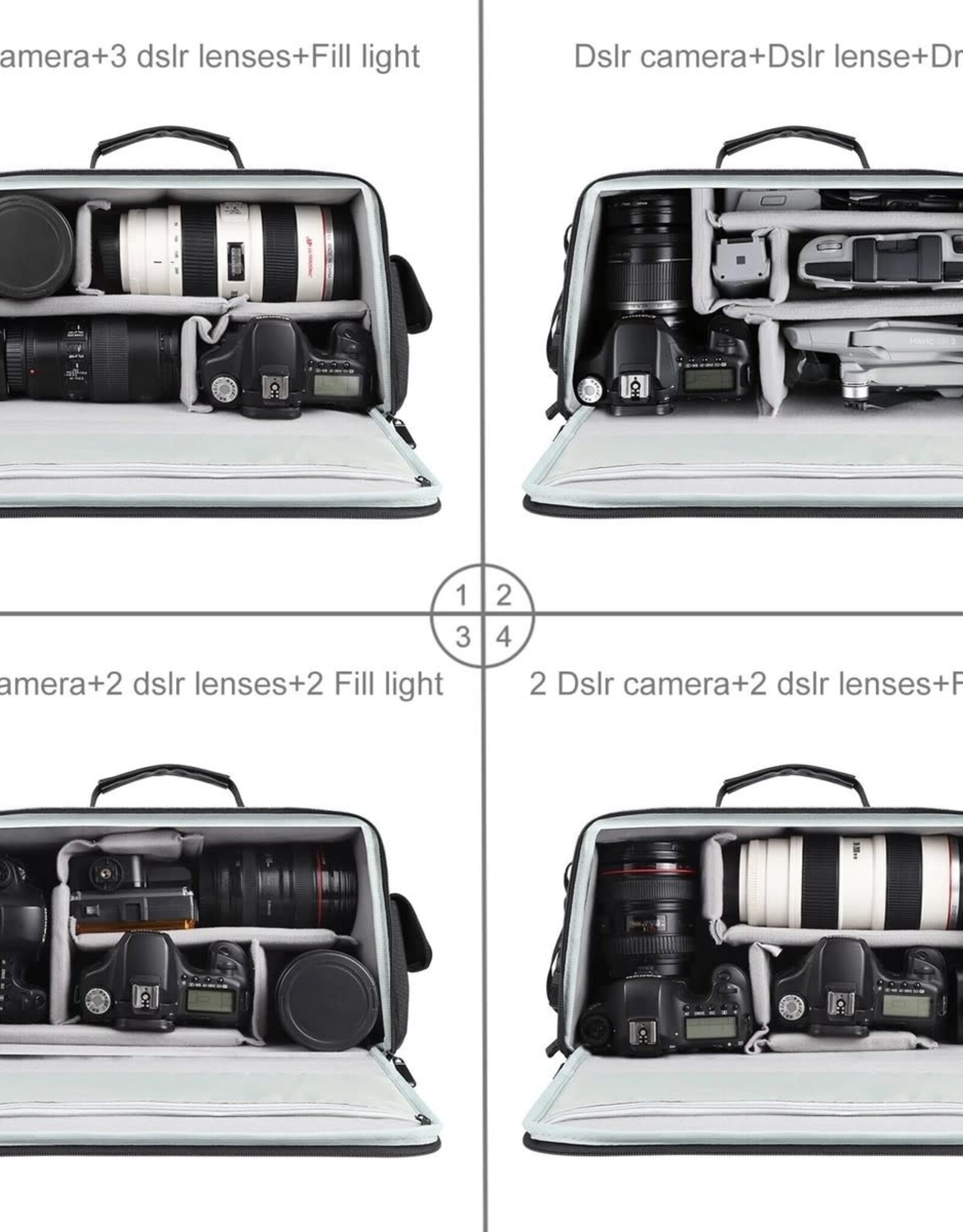 PULUZ Portable Camera Crossbody Shoulder Bag Digital Storage Lens Bag