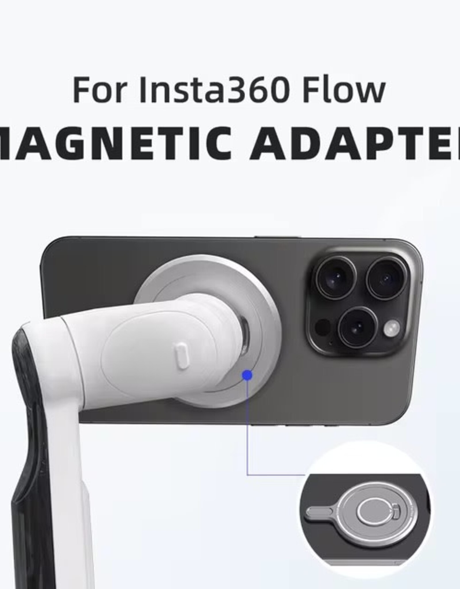 PULUZ For Insta360 FLow Gimbal Magnetic MagSafe Adapter Phone Holder