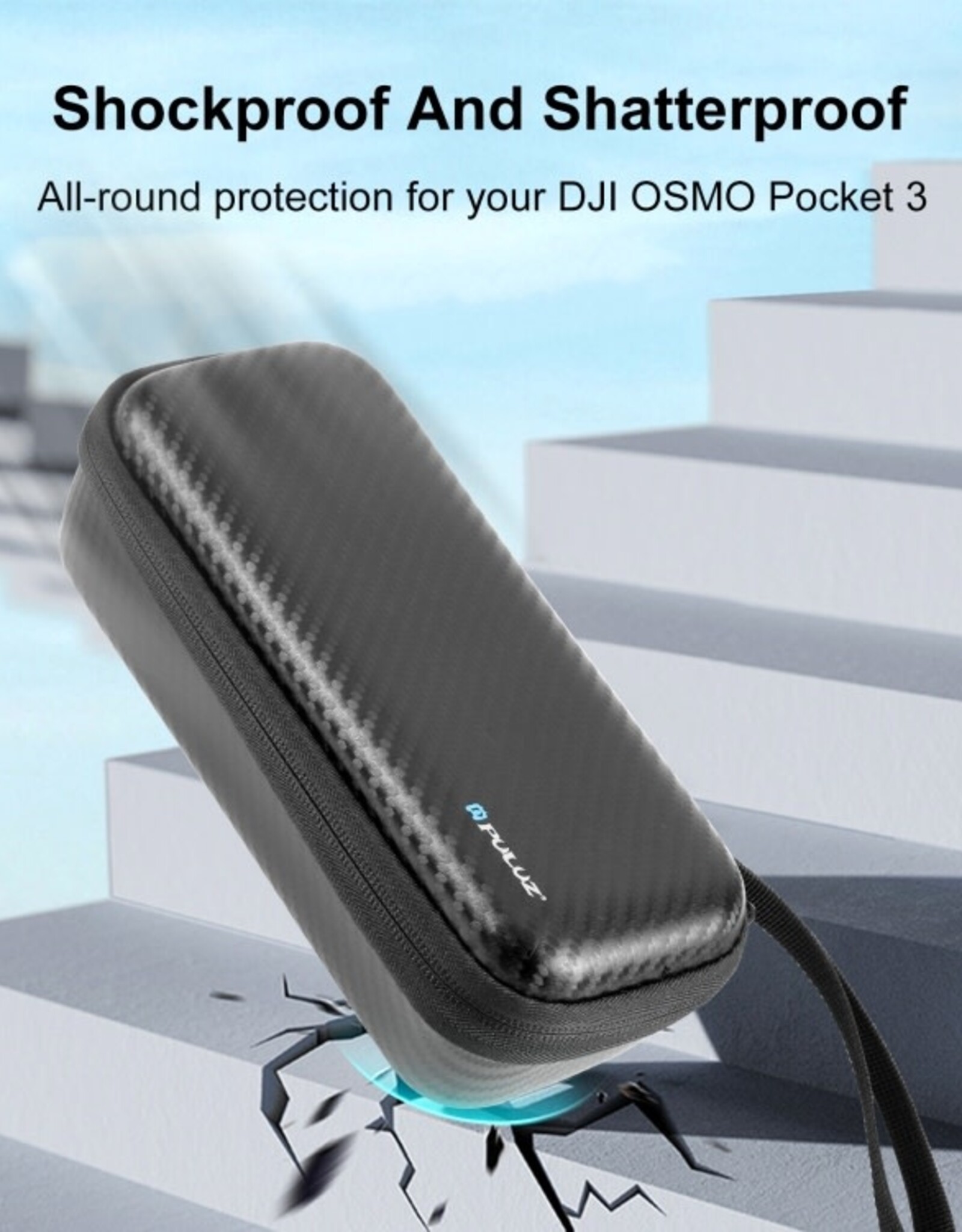 For DJI Omso Pocket 3 PULUZ Mini Body Bag Portable EVA Storage Bag