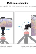 PULUZ 1/4 inch Screw Thread Cold Shoe Tripod Mount Adapter with Phone Clamp