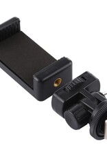 PULUZ 1/4 inch Screw Thread Cold Shoe Tripod Mount Adapter with Phone Clamp