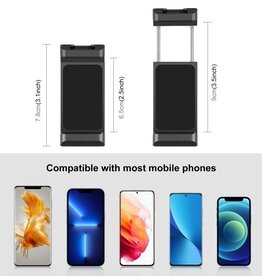 PULUZ Tripod Head Cold Shoes Aluminum Alloy Phone Clamp Holder Bracket