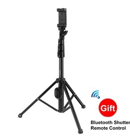 PULUZ Bluetooth Shutter Remote Selfie Stick Tripod Mount Holder for Vlogging Live Broadcast