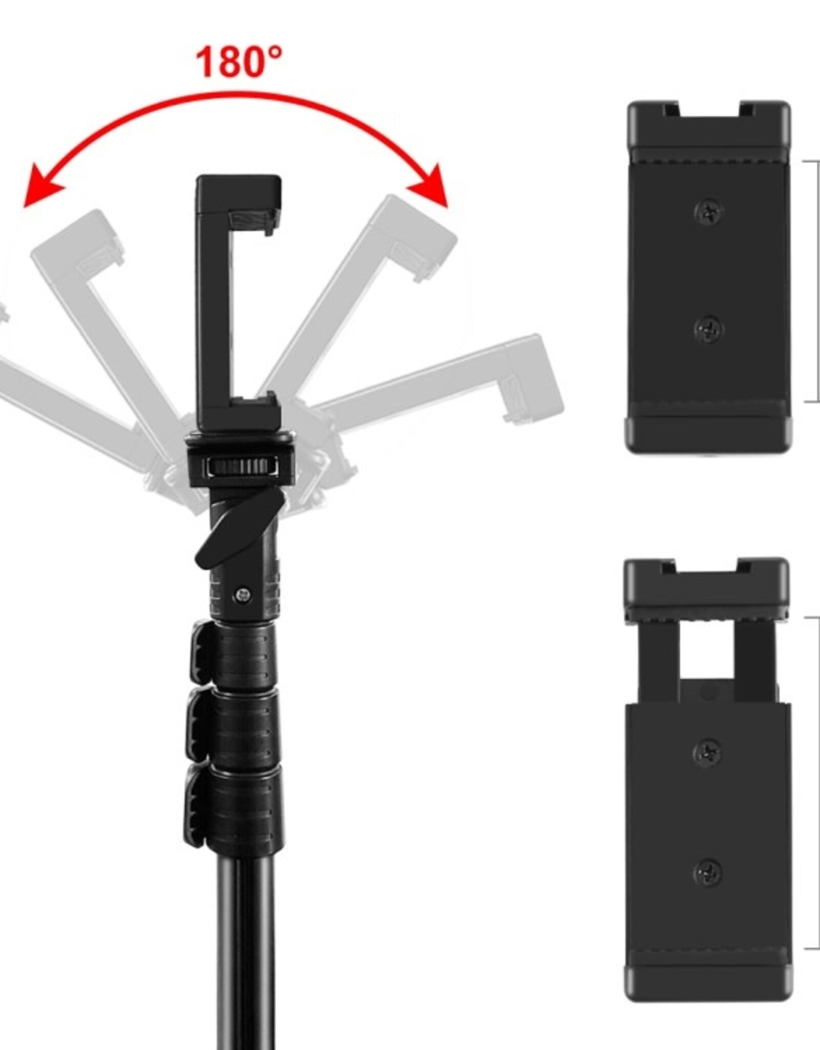 PULUZ Bluetooth Shutter Remote Selfie Stick Tripod Mount Holder for Vlogging Live Broadcast