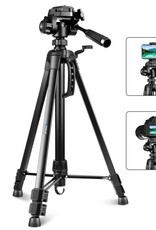 PULUZ Aluminum Selfie Live Tripod Mount with Three-dimensional Head & Phone Clamp