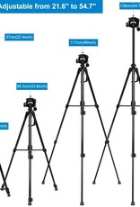PULUZ Aluminum Selfie Live Tripod Mount with Three-dimensional Head & Phone Clamp