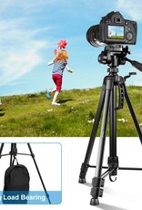 PULUZ Aluminum Selfie Live Tripod Mount with Three-dimensional Head & Phone Clamp