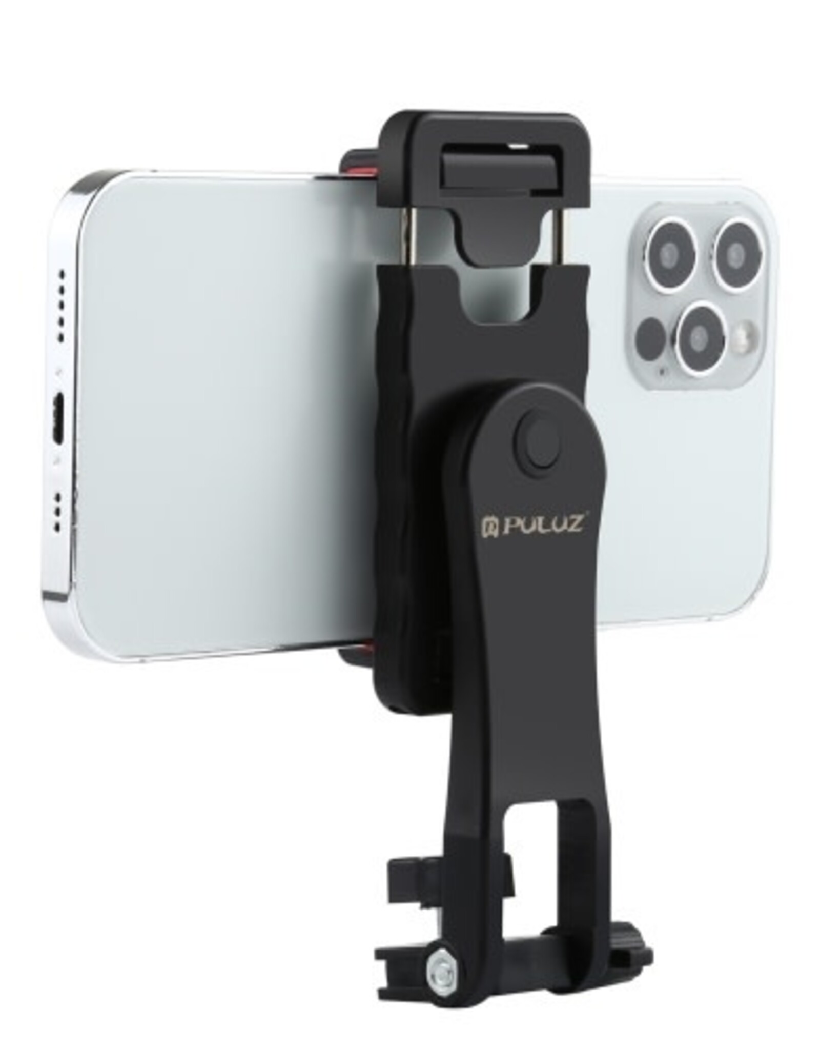 PULUZ 360 Degree Rotating Horizontal Vertical Shooting Phone ABS Clamp Holder Bracket For iPhone, Galaxy, Huawei, Xiaomi, Sony, HTC, Google and other Smartphones