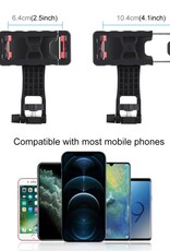PULUZ 360 Degree Rotating Horizontal Vertical Shooting Phone ABS Clamp Holder Bracket For iPhone, Galaxy, Huawei, Xiaomi, Sony, HTC, Google and other Smartphones
