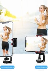 PULUZ 360 Degree Rotating Horizontal Vertical Shooting Phone ABS Clamp Holder Bracket For iPhone, Galaxy, Huawei, Xiaomi, Sony, HTC, Google and other Smartphones