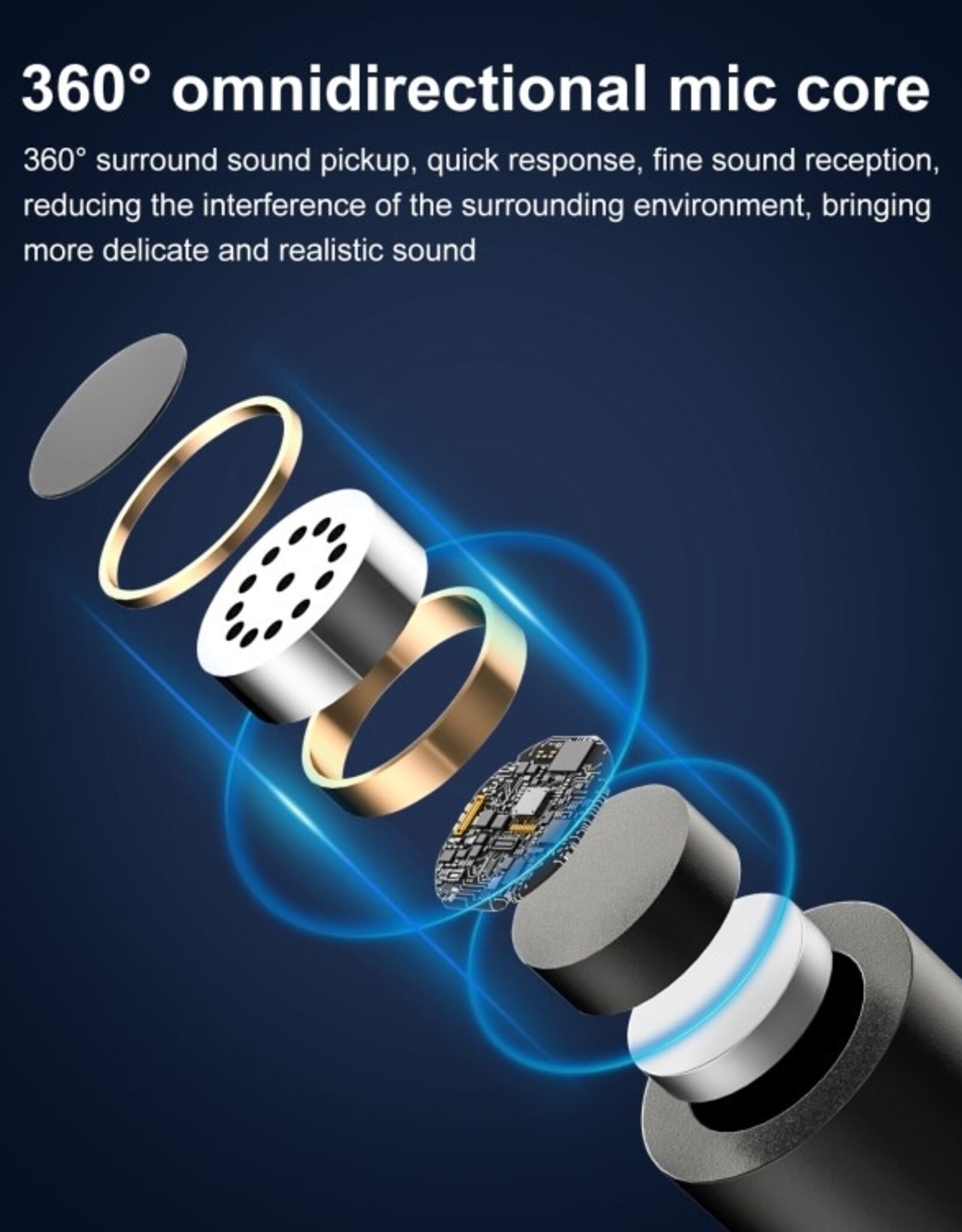 PULUZ Wireless Lavalier Noise Reduction Reverb Microphones for iPhone / iPad, 8-Pin Receiver and Dual Microphones