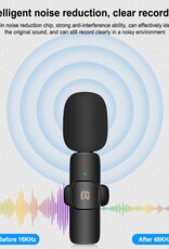 PULUZ Wireless Lavalier Noise Reduction Reverb Microphones for iPhone / iPad, 8-Pin Receiver and Dual Microphones