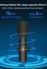 PULUZ Wireless Lavalier Noise Reduction Reverb Microphones for Type-C Phone, Type-C Receiver and Dual Microphones