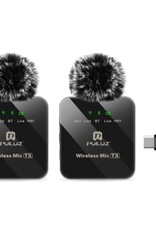 PULUZ Wireless Lavalier Microphone for Type-C Phone, Type-C Receiver and Dual Microphones