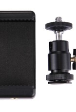 PULUZ 1/4 inch Hot Shoe Tripod Head + Tripod Stand Clamp for iPhone, Samsung, Huawei, HTC, 5.5cm - 8cm Width Smartphones