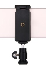 PULUZ 1/4 inch Hot Shoe Tripod Head + Tripod Stand Clamp for iPhone, Samsung, Huawei, HTC, 5.5cm - 8cm Width Smartphones