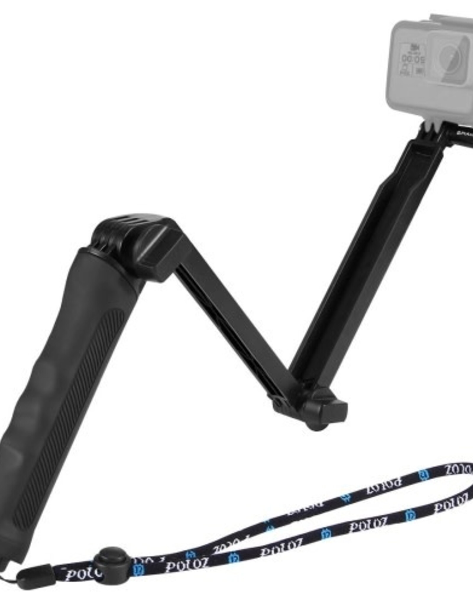 PULUZ 3-Way Grip Foldable Tripod Selfie-stick Extension Monopod for GoPro, Insta360 ONE R, DJI Osmo Action and Other Action Cameras, Length: 20-58cm