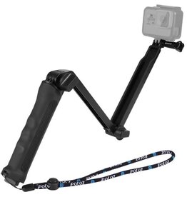PULUZ 3-Way Grip Foldable Tripod Selfie-stick Extension Monopod for GoPro, Insta360 ONE R, DJI Osmo Action and Other Action Cameras, Length: 20-58cm