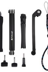 PULUZ 3-Way Grip Foldable Tripod Selfie-stick Extension Monopod for GoPro, Insta360 ONE R, DJI Osmo Action and Other Action Cameras, Length: 20-58cm