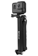 PULUZ 3-Way Grip Foldable Tripod Selfie-stick Extension Monopod for GoPro, Insta360 ONE R, DJI Osmo Action and Other Action Cameras, Length: 20-58cm