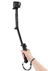 PULUZ 3-Way Grip Foldable Tripod Selfie-stick Extension Monopod for GoPro, Insta360 ONE R, DJI Osmo Action and Other Action Cameras, Length: 20-58cm