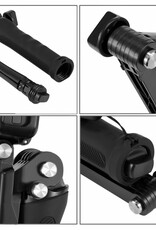 PULUZ 3-Way Grip Foldable Tripod Selfie-stick Extension Monopod for GoPro, Insta360 ONE R, DJI Osmo Action and Other Action Cameras, Length: 20-58cm
