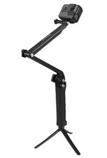 PULUZ 3-Way Grip Foldable Tripod Selfie-stick Extension Monopod for GoPro, Insta360 ONE R, DJI Osmo Action and Other Action Cameras, Length: 20-58cm