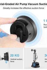 PULUZ Car Suction Cup Mount 360° Rotation Windshield & Window Camera Bracket for GoPro Hero 13 12 11 10 9 8 7 Insta360 X3/4/5 DJI Action Cameras
