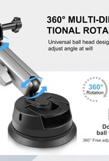 PULUZ Car Suction Cup Mount 360° Rotation Windshield & Window Camera Bracket for GoPro Hero 13 12 11 10 9 8 7 Insta360 X3/4/5 DJI Action Cameras