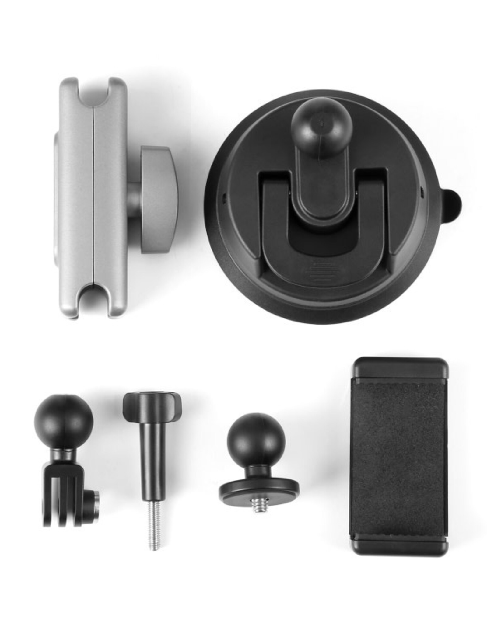 PULUZ Car Suction Cup Mount 360° Rotation Windshield & Window Camera Bracket for GoPro Hero 13 12 11 10 9 8 7 Insta360 X3/4/5 DJI Action Cameras