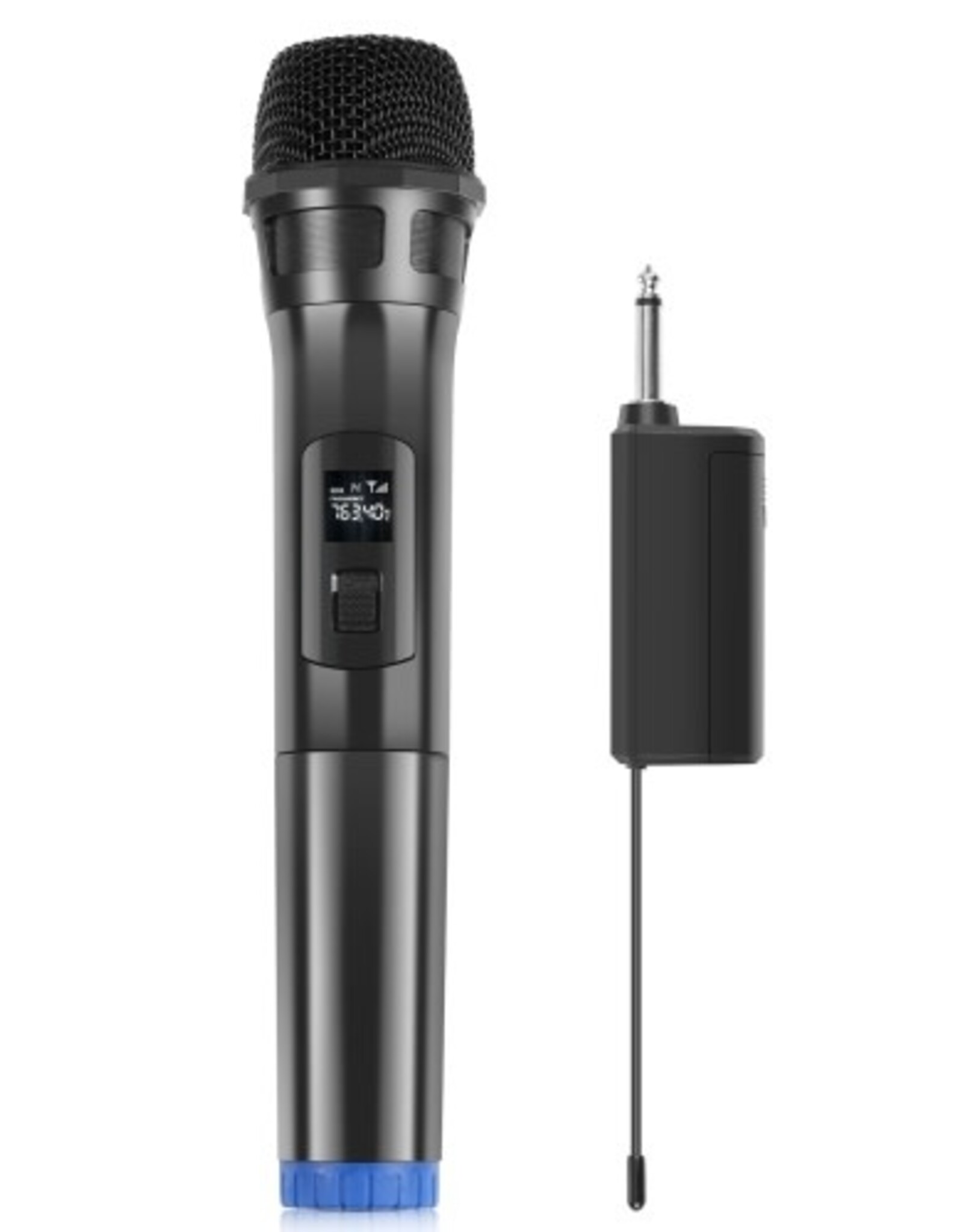 PULUZ UHF Wireless Dynamic Microphone with LED Display Black