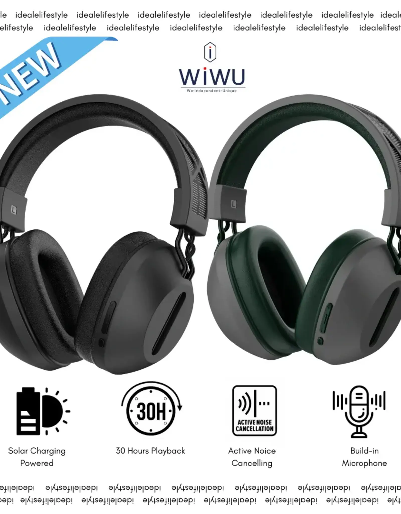 WiWU solar  wireless  Headphone