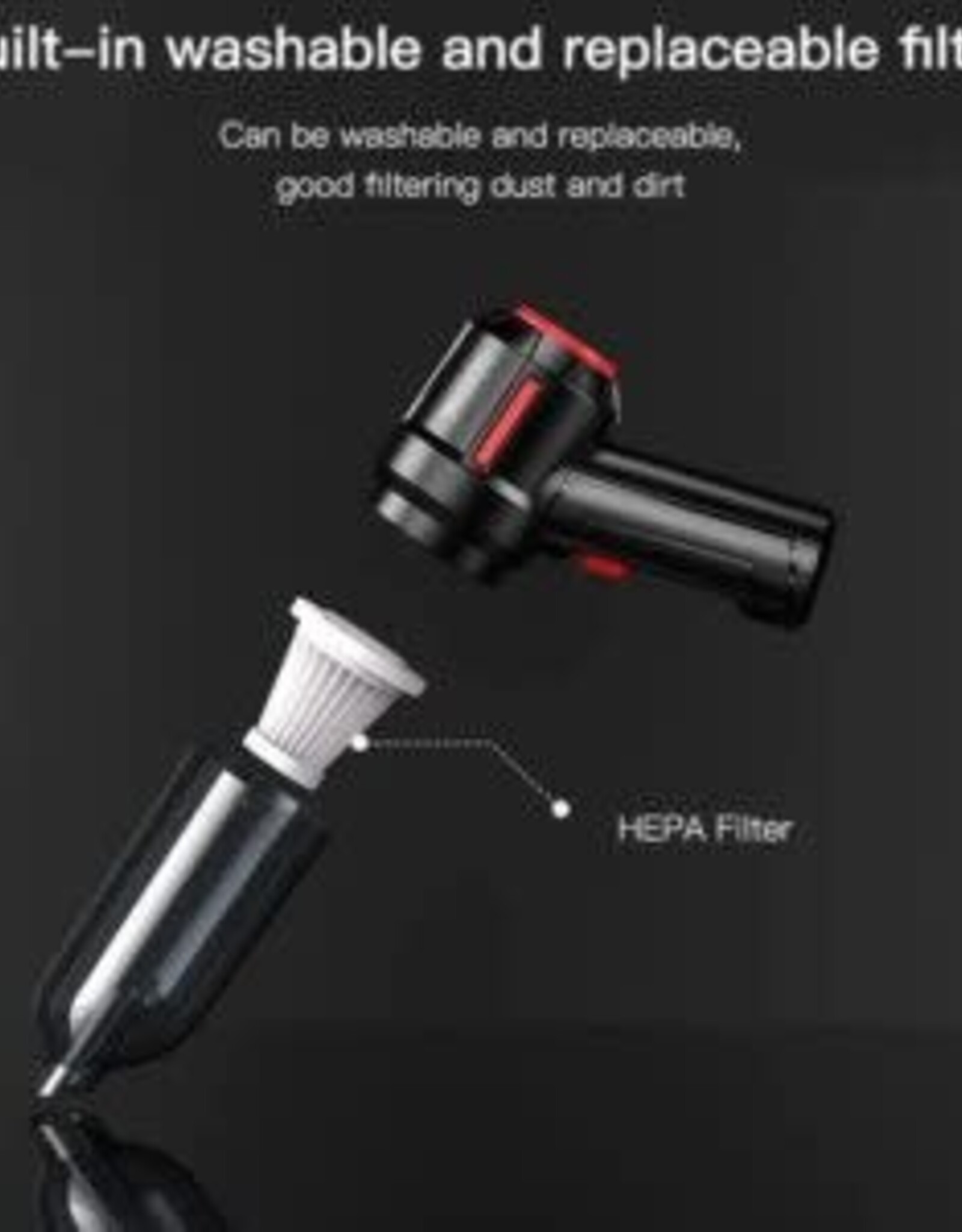 Suction 4000PA Powerful cordless vacuum cleaner Speed: about 45000R