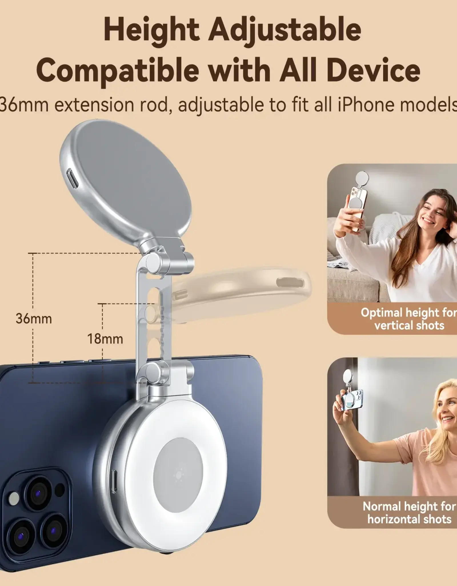 Telesin C03 Magnetic Selfie Ring Light