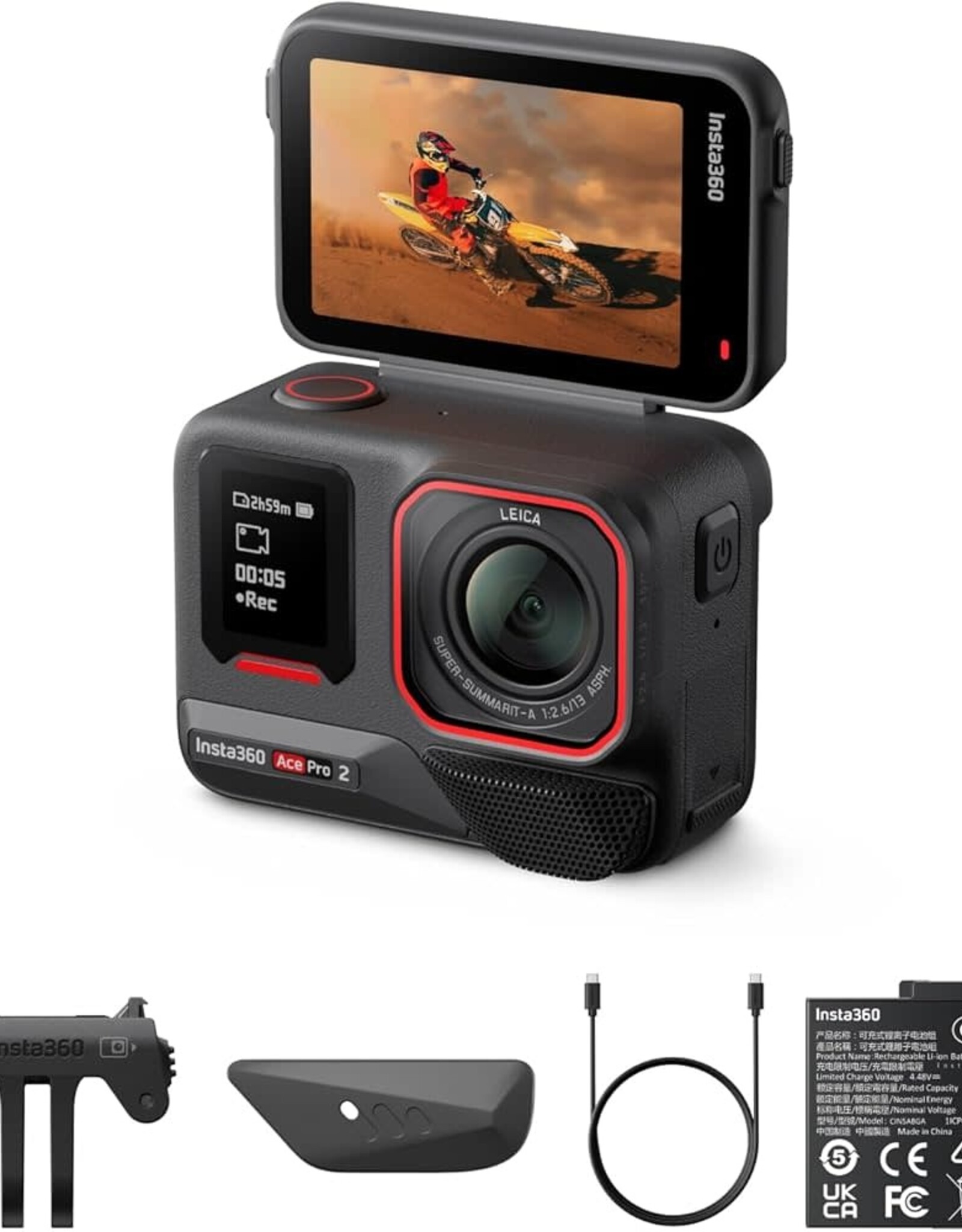 Insta360 Ace Pro 2 Action Camera Battery Bundle