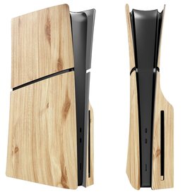 Shell Panels For PlayStation 5 Slim Accessories Protective Replacement Faceplate (Wood Grain)